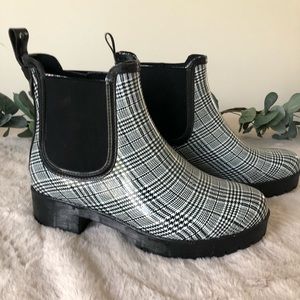 Jeffrey Campbell Chelsea Plaid Rain Boots Women’s - Size 8